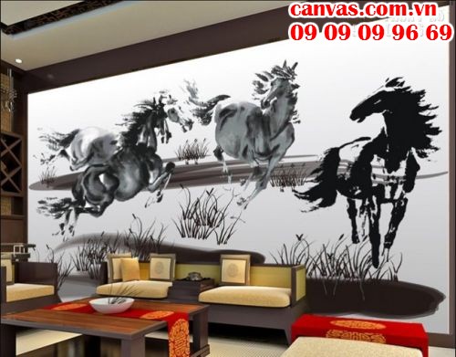 In tranh dán tường mã đáo thành công