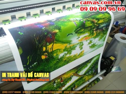 Tranh canvas mực nước, in khổ lớn, trực tiếp in ấn tại Công ty TNHH In Kỹ Thuật Số - Digital Printing Ltd 