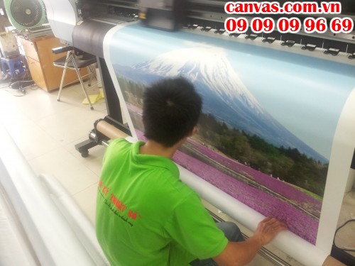 Tranh canvas hình núi Phú Sĩ Nhật Bản - trực tiếp in trên máy Mimaki Nhật tại In Kỹ Thuật Số 